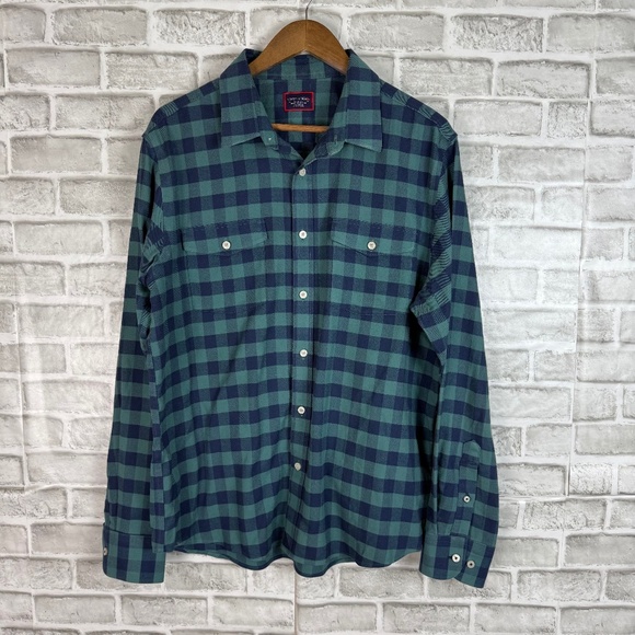 UNTUCKit Vigouroux Double Pocket Button Up Flannel Shirt Mens XL Slim Fit Cotton - Picture 1 of 8